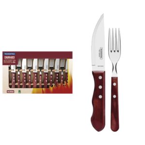 Juego de Cubiertos para Churrasco Jumbo Polywood Rojo 12 piezas