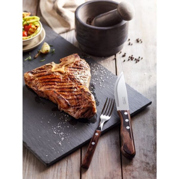 Juego de Cubiertos para Churrasco Jumbo Polywood Marrón 12 piezas - Imagen 8