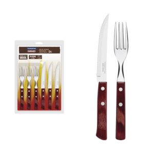 Juego de Cubiertos para Churrasco polywood Rojo, 12 piezas