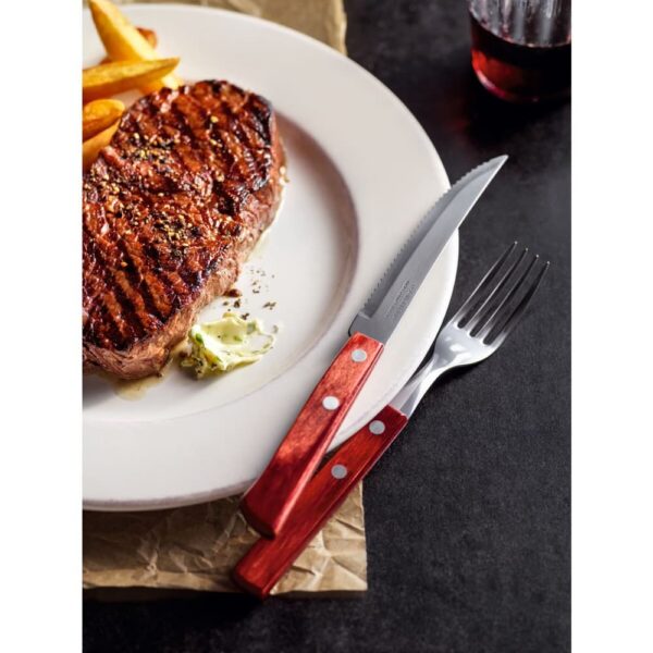 Juego de Cubiertos para Churrasco polywood Rojo, 12 piezas - Imagen 3
