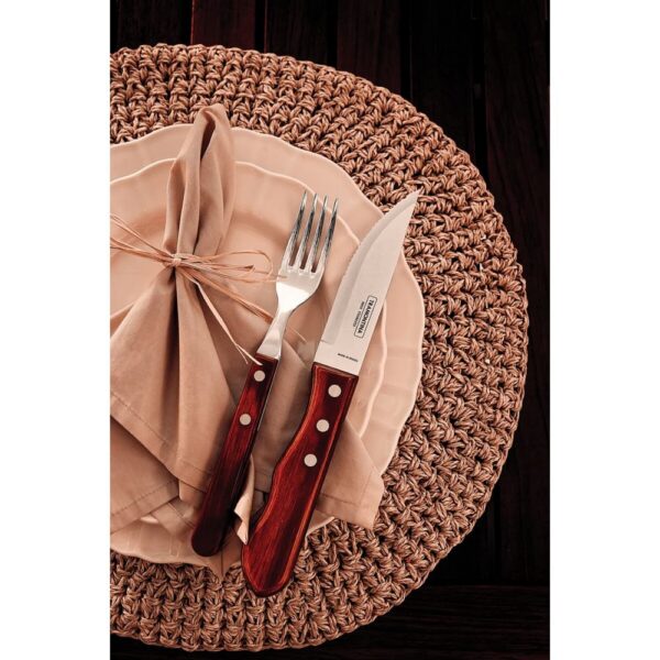 Tenedor y Cuchillo para Churrasco Jumbo Polywood Rojo 24 Piezas - Imagen 6