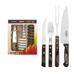 Juego para Churrasco Polywood Marrón 14 Piezas