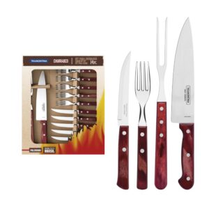 Juego para Churrasco Polywood Rojo 14 Piezas