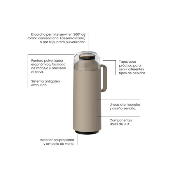 Termo Tramontina Exata de 1 L - Imagen 2