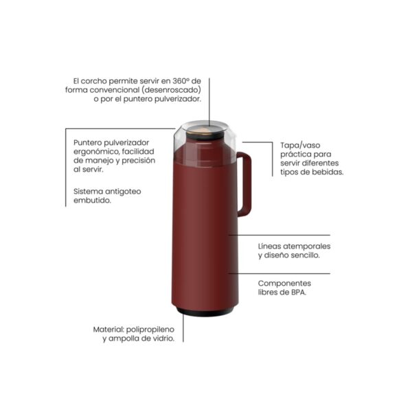 Termo Tramontina Exata de 1 L - Imagen 2