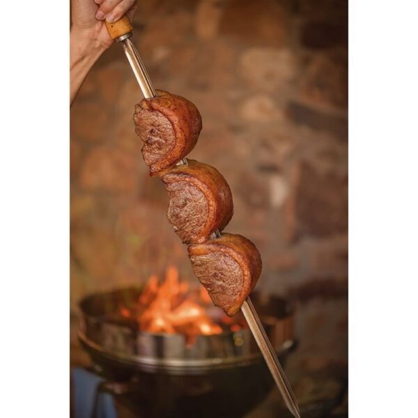 Brocheta para Churrasco con Hoja de Acero Inoxidable de 85cm - Imagen 3