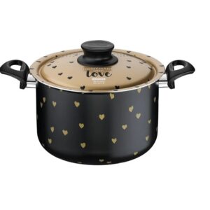 Espaguetera My Lovely Kitchen de aluminio Dorado con revestimiento interno antiadherente Starflon Max 22cm 6L