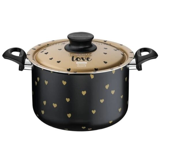 Espaguetera My Lovely Kitchen de aluminio Dorado con revestimiento interno antiadherente Starflon Max 22cm 6L