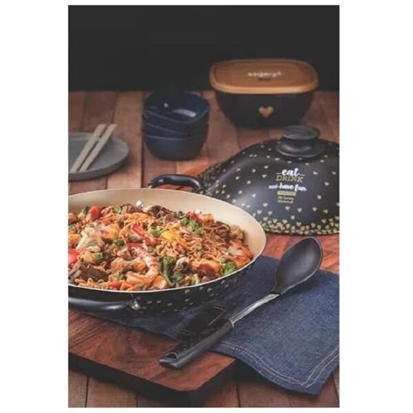 Olla Wok My Lovely de Aluminio con Revestimiento de Antiadherente Starflon Max 32 cm 4,5L - Imagen 2