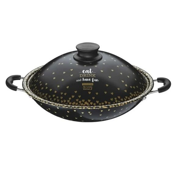 Olla Wok My Lovely de Aluminio con Revestimiento de Antiadherente Starflon Max 32 cm 4,5L
