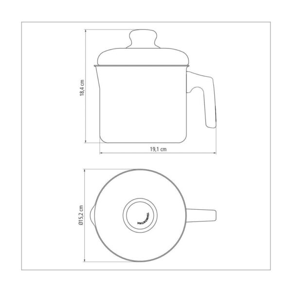 Hervidor Paris de Aluminio con Revestimiento Antiadherente Starflon Max con Tapa 14cm 1,9L - Imagen 2