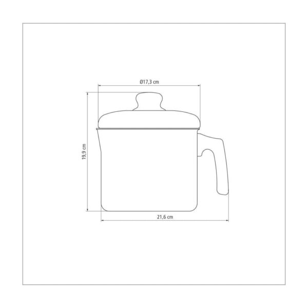 Hervidor Paris de Aluminio con Revestimiento Antiadherente Starflon Max con Tapa 16cm 2,7L - Imagen 2