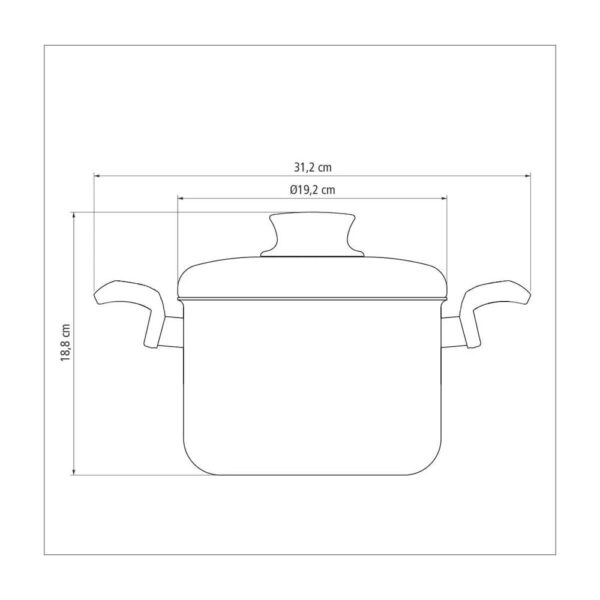 Olla Alta Paris de Aluminio con Revestimiento Antiadherente Starflon Max 18cm 3,1L - Imagen 2