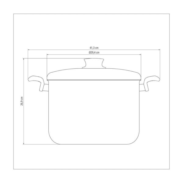 Olla Alta Paris de Aluminio con Revestimiento Antiadherente Starflon Max 28cm 11,8L - Imagen 2
