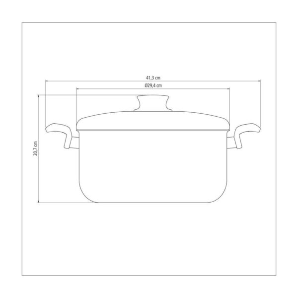 Olla Baja Paris de Aluminio con Revestimiento Antiadherente Starflon Max 28cm 8,0L - Imagen 5