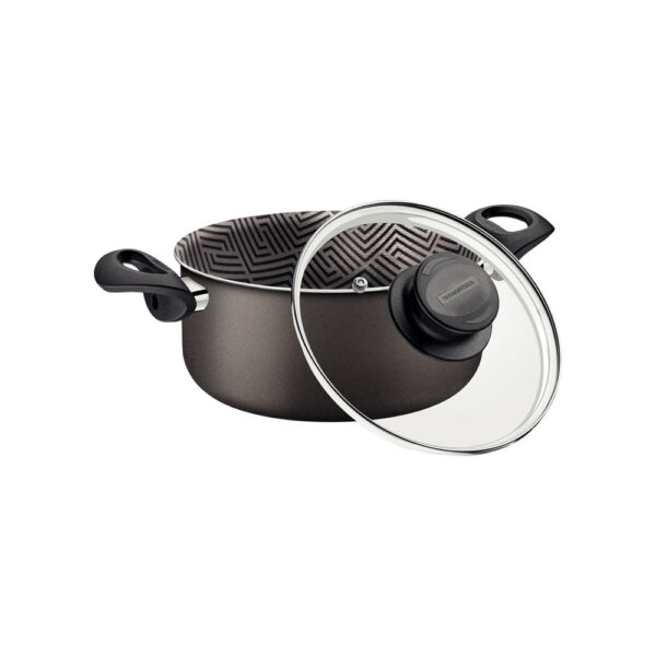 Olla Baja Paris con Revestimiento Antiadherente Starflon Max y tapa de vidrio 18cm 2,1L - Imagen 3