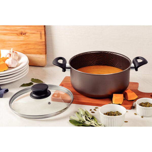 Olla Baja Paris con Revestimiento Antiadherente Starflon Max y tapa de vidrio 18cm 2,1L - Imagen 4