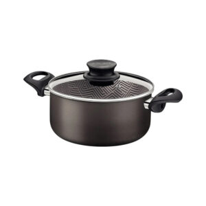 Olla Baja Paris con Revestimiento Antiadherente Starflon Max y tapa de vidrio 20cm 2,9L