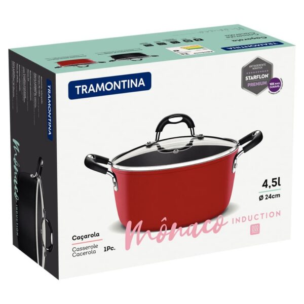 Olla Mónaco de aluminio con revestimiento interno antiadherente Starflon T3 24cm 4,5L - Imagen 5