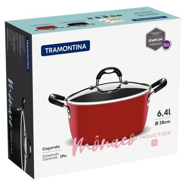 Olla Mónaco de Aluminio con Revestimiento Interno de Antiadherente Starflon T3 28cm 6,5L - Imagen 5