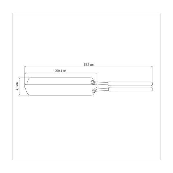Omeletera Loreto en Aluminio con Revestimiento Interno y Externo Antiadherente Starflon Max Grafito 20cm - Imagen 6