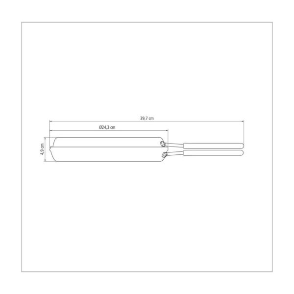 Omeletera Loreto en Aluminio con Revestimiento Interno y Externo en Antiadherente Starflon Max Grafito 24cm - Imagen 6
