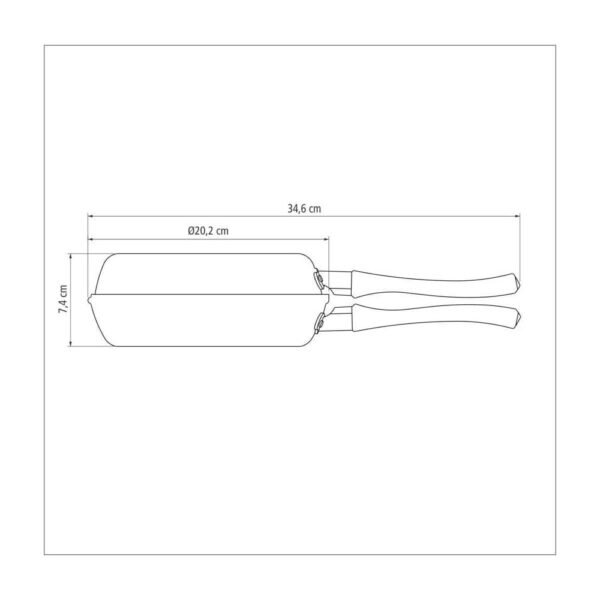 Omeletera Loreto en Aluminio con Revestimiento Interno Antiadherente Starflon Max 20cm - Imagen 7