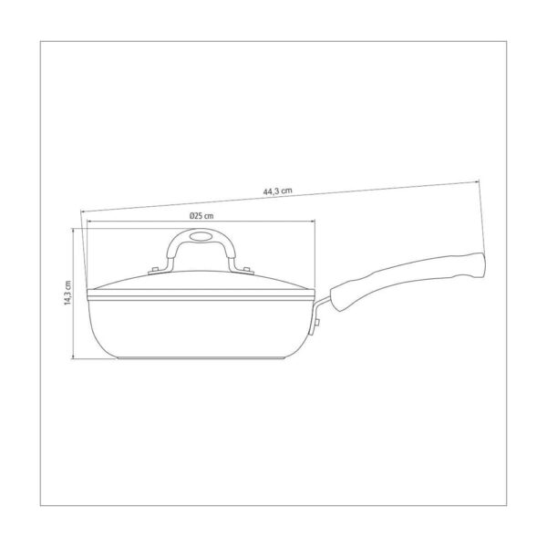 Sartén Hondo Mônaco de Aluminio con Revestimiento Interno y Externo de Antiadherente Starflon T3 24cm 2,7L - Imagen 6