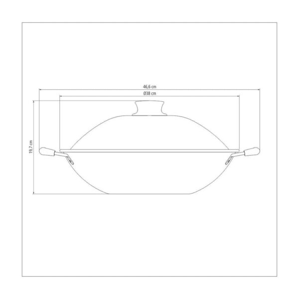Olla Wok Paris de Aluminio con Revestimiento Antiadherente Starflon Max 36cm 6,0L - Imagen 4