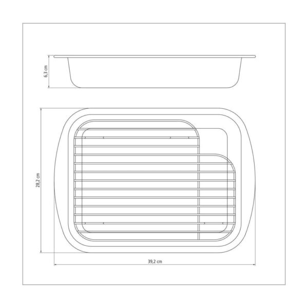 Asadera rectangular con rejilla Brasil en aluminio con revestimiento interno y externo antiadherente Starflon Max 34cm - Imagen 3