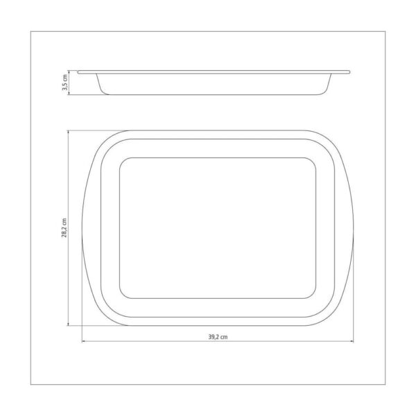 Asadera Plana Brasil de Aluminio con Antiadherente Interno y Externo de Starflon T1 34cm - Imagen 2