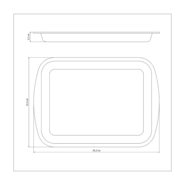 Asadera Plana Brasil de Aluminio con Antiadherente Interno y Externo de Starflon T1 40cm - Imagen 2