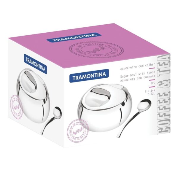 Azucarero con Cuchara de acero inoxidable 9cm - Imagen 2