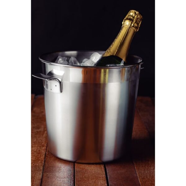 Balde para botellas Cosmos de acero inoxidable opaco con borde brillante 20cm 5,2L - Imagen 3