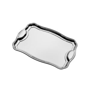 Bandeja Classic rectangular de acero inoxidable con asas 34 x 24cm