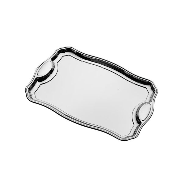 Bandeja Classic rectangular de acero inoxidable con asas 34 x 24cm