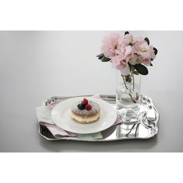 Bandeja Classic rectangular de acero inoxidable con asas 42 x 29cm - Imagen 6
