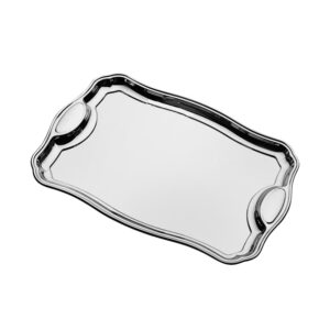 Bandeja Classic rectangular de acero inoxidable con asas 42 x 29cm