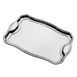 Bandeja Classic rectangular de acero inoxidable con asas 49 x 34cm