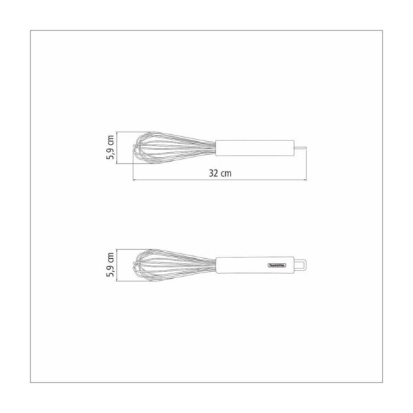 Batidor Marffim de acero inoxidable 32cm - Imagen 5