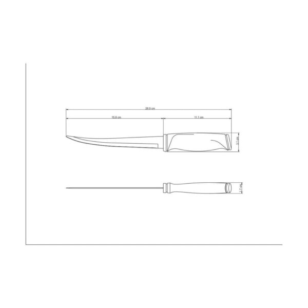 Cuchillo para Filete de Pescado con Hoja de Acero Inoxidable y Mango de Polipropileno Funda de Nylon con Sacapuntas de 6" - Imagen 4