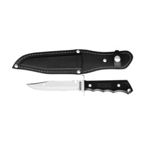 Cuchillo para Pescado con Hoja de Acero Inoxidable y Mango Caucho con Funda Sintética Negra 5"