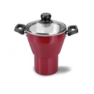 Cuscucera Caribe en aluminio con revestimiento interno y externo con antiadherente Starflon Max Rojo 16cm