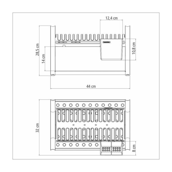 Escurridor de platos ciclo de acero inoxidable con porta cubiertos Blanco - Imagen 6