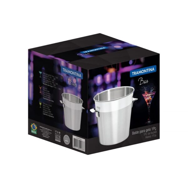 Hielera Cosmos de acero inoxidable opaca con borde brillante 14cm 1,8L - Imagen 3