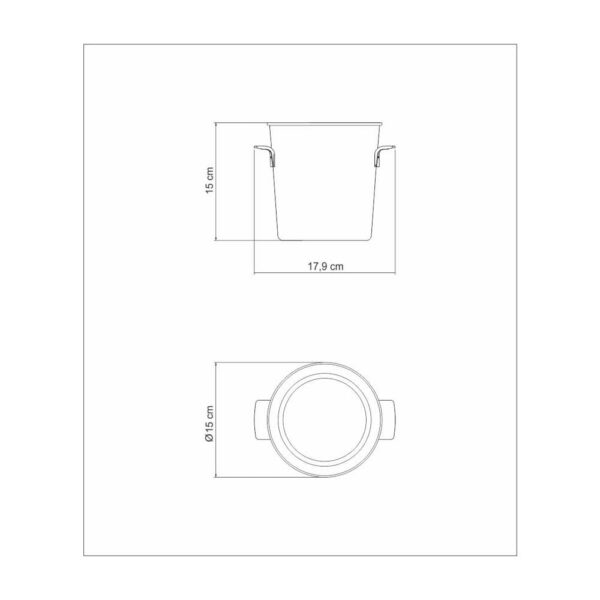 Hielera Cosmos de acero inoxidable opaca con borde brillante 14cm 1,8L - Imagen 7