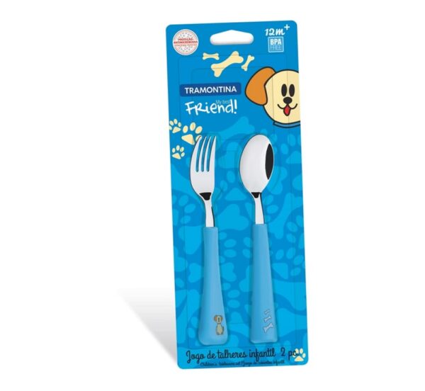 Juego de cubiertos 2pzs Azul My best friend - Imagen 2