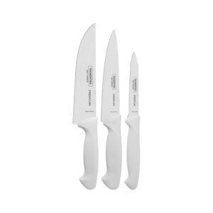 Juego de Cuchillos Premium con Láminas de Acero Inoxidable y Mangos de Polipropileno 3 Pzs