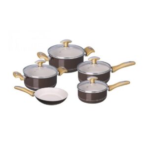 Juego de Ollas Tonalite Cafe con revestimiento interno y externo antiadherente Starflon T3 5 Piezas
