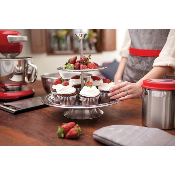 Juego de Potes Cucina de Acero Inoxidable Tapa Plastica Roja 3 Piezas - Imagen 6